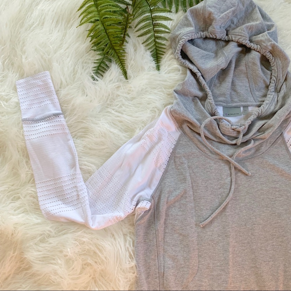 Athleta grey/white breathable hoody